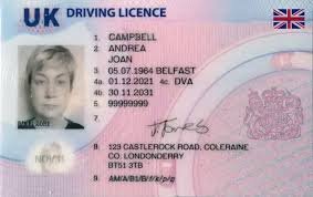 UK driving license.